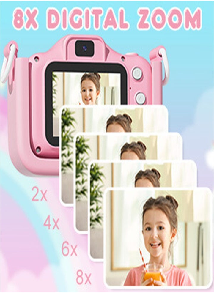 Unicorn Kids Camera for 6 7 8 9 10 11 12 Years Old Girls/Boys Birthday Holiday Gifts Children Selfie Digital Camera Toy with 32G TF Card