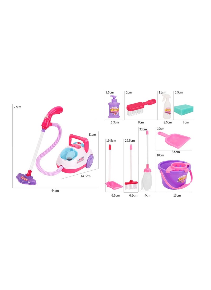 Electric Vacuum Cleaner With Cleaning Accessories Toys Set