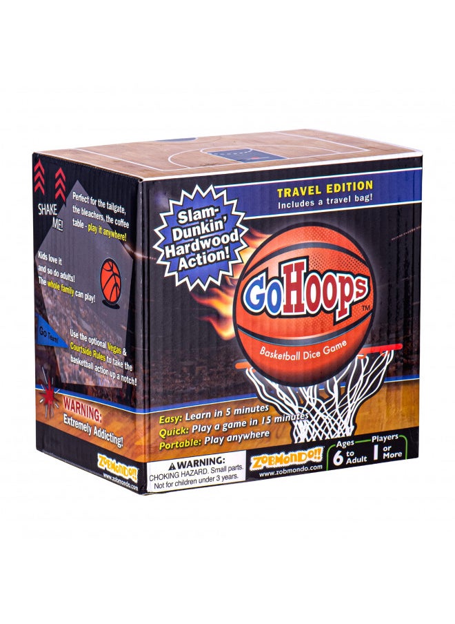 Zobmondo!! GoHoops Basketball Dice Game | for Basketball Fans, Families and Kids | Play at Home or for Travel