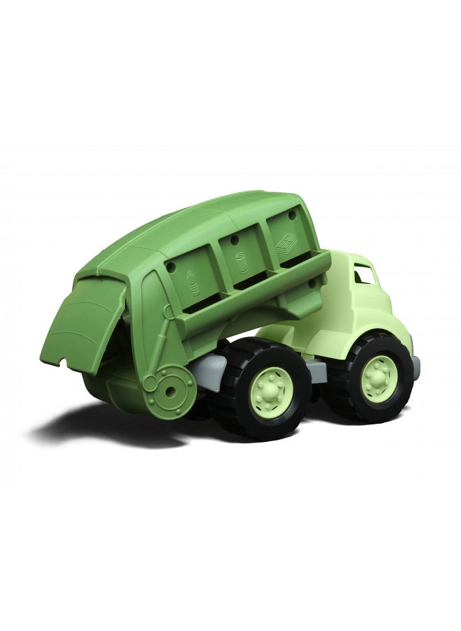 Green Toys Recycling Truck in Green Color - BPA and Phthalates Free Garbage Truck for Improving Gross Motor, Fine Motor Skills. Kids Play Vehicles