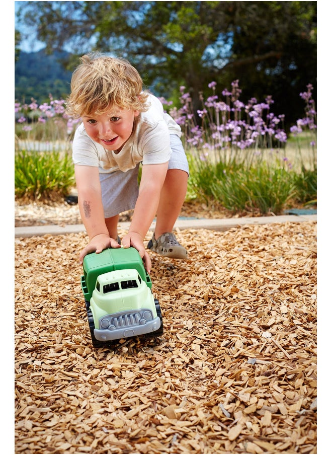 Green Toys Recycling Truck in Green Color - BPA and Phthalates Free Garbage Truck for Improving Gross Motor, Fine Motor Skills. Kids Play Vehicles