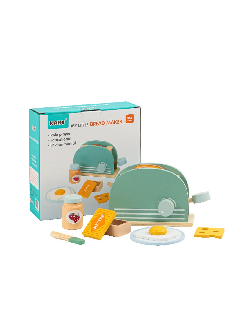 Wooden Pretend Play Kitchen Juicer Toy for Kids kabi-bread maker 0.66