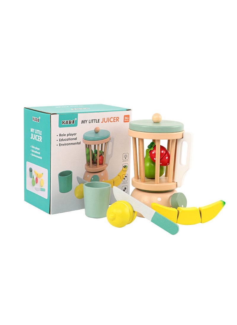 Wooden Pretend Play Kitchen Juicer Toy for Kids kabi-fruit and vegetable juicer 0.9