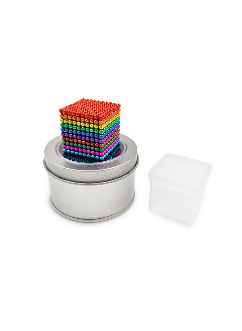 Magnetic Building Cube Toy 3mm 1000 Pieces D3mm1000 color 10 color + iron box