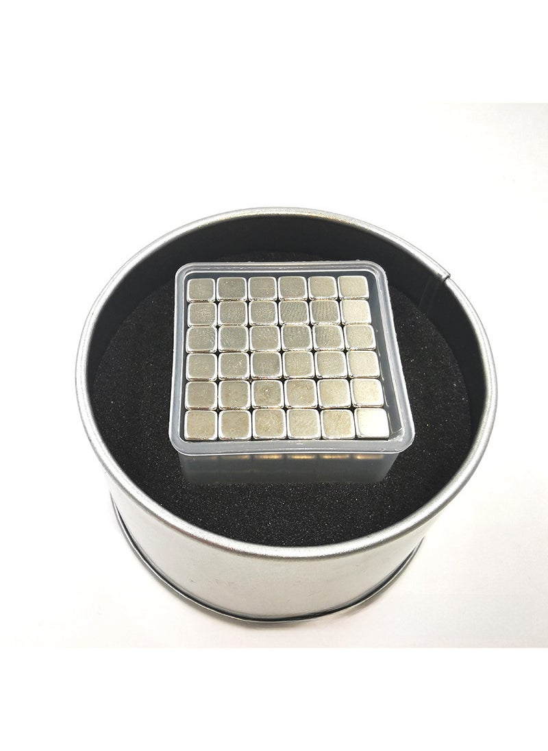 Magnetic Building Cube Toy 3mm 1000 Pieces Square Buckyball 5X5X5-216 nickel color + iron box