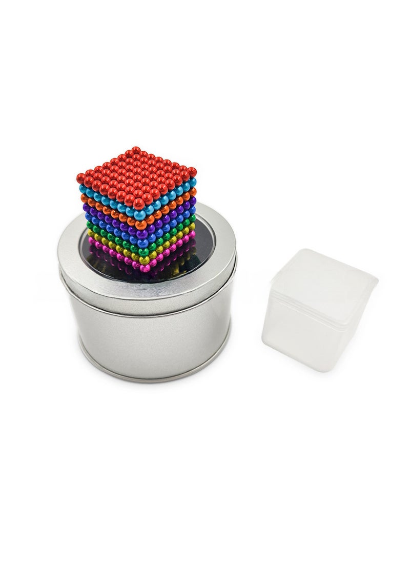 Magnetic Building Cube Toy 3mm 1000 Pieces D5mm512 color 8 color + iron box