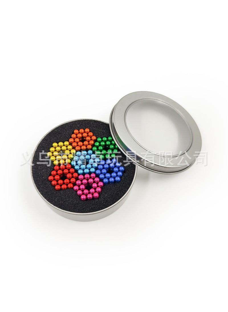 Magnetic Building Cube Toy 3mm 1000 Pieces D5mm 252 7-color lotus style + iron box