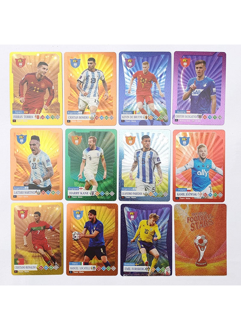 1 x 5 pcs World Cup Euro Foil Football Star Cards 55pcs Football color 55 sheets