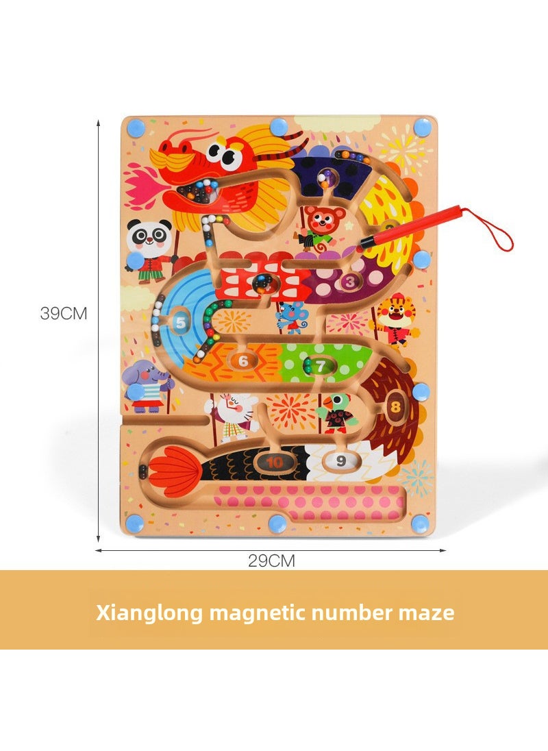 Magnetic Maze Puzzle Counting Beads Toy for Kids Xianglong Magnetic Digital Maze