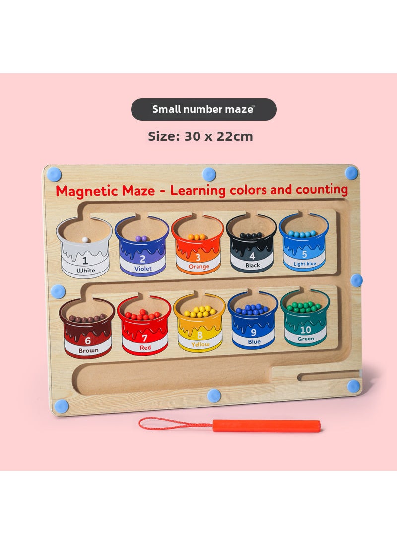 Magnetic Maze Puzzle Counting Beads Toy for Kids Trumpet Color Classification Digital Maze