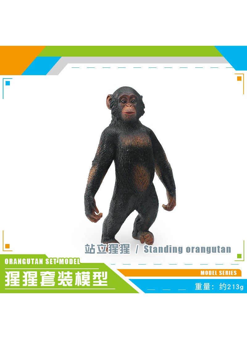 Realistic Gorilla Figurines 3-Pack Toys PL127-204 standing orangutan 213g