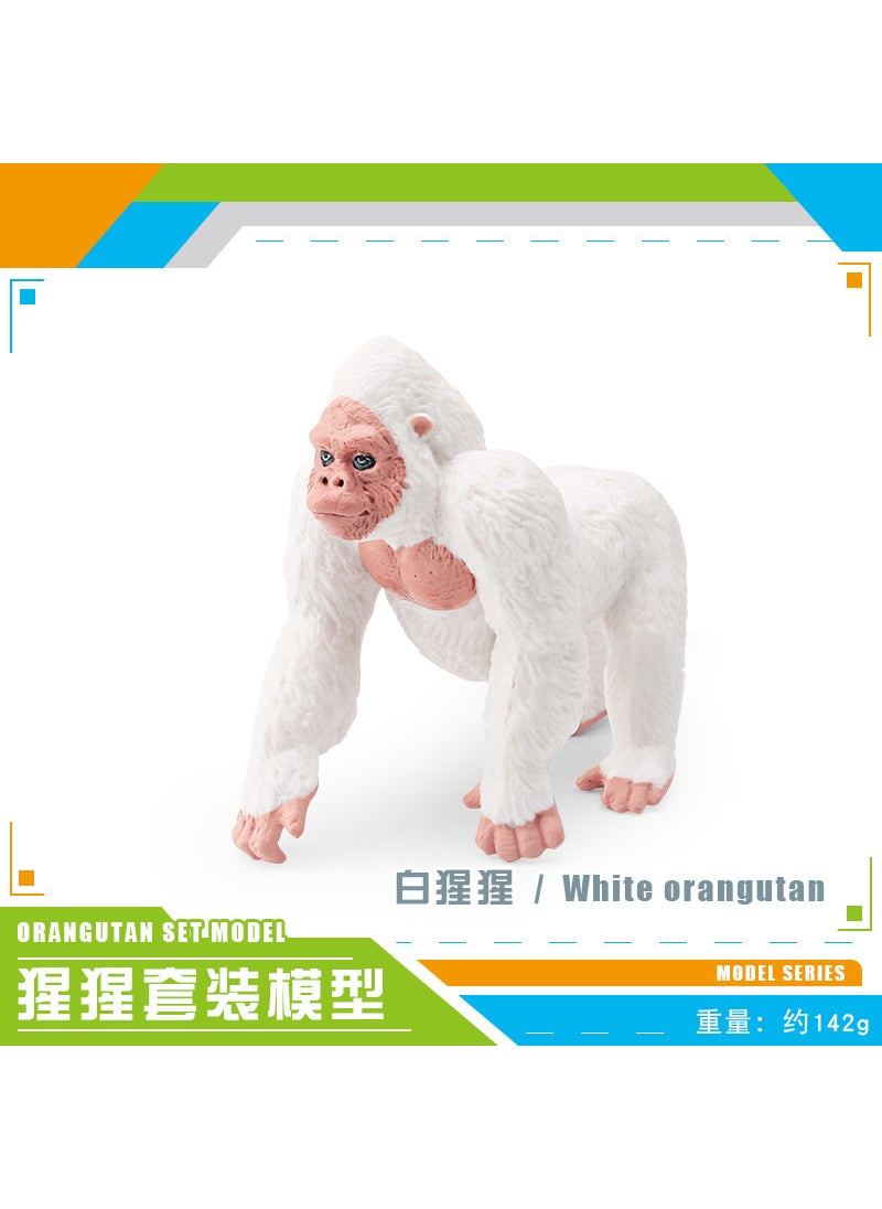 Realistic Gorilla Figurines 3-Pack Toys PL127-418 White orangutan 142g