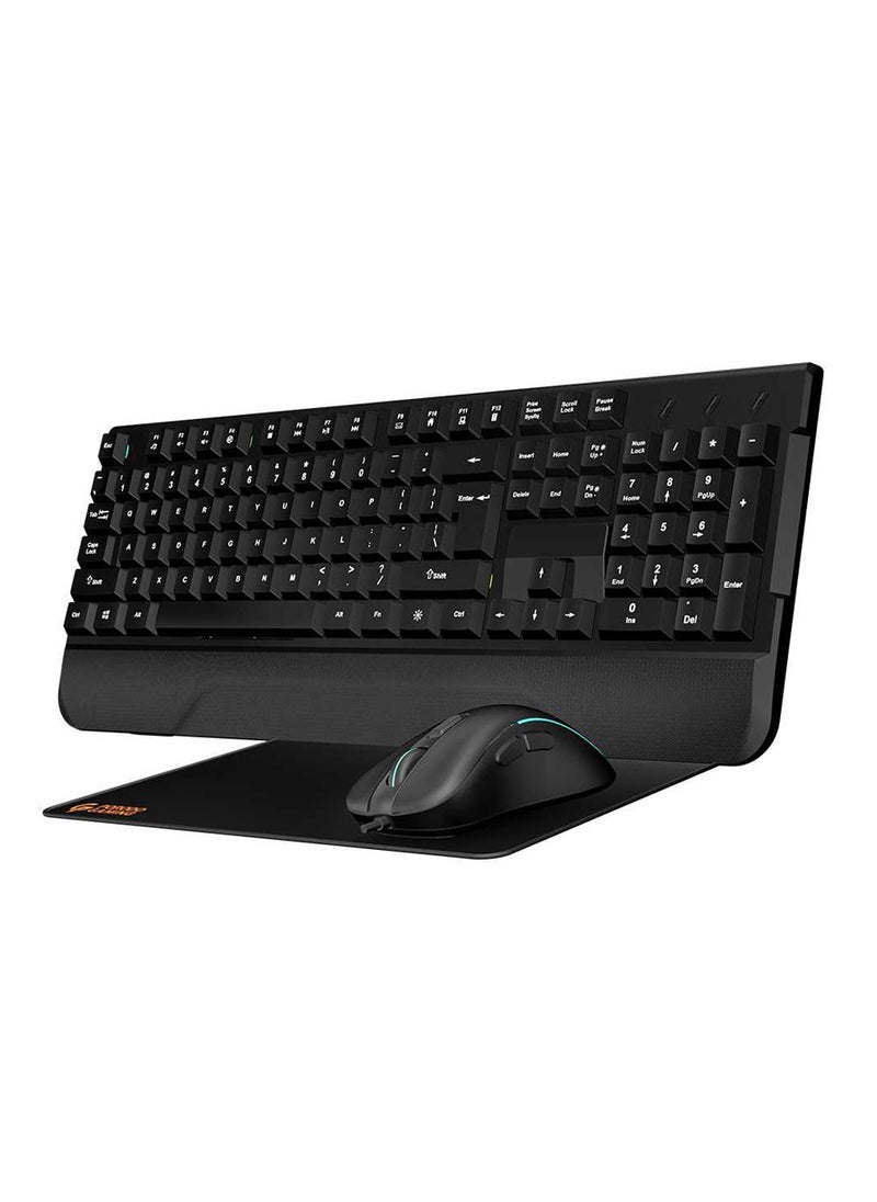 Porodo Gaming 4 in 1 Starter Kit ( Keyboard / Headphone / Mouse / Mouse Pad ) - Black