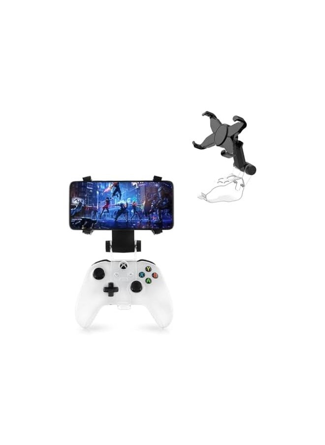 Controller Phone Mount - Phone Clip Compatible with Xbox Series X Controller, Adjustable Rotation Phone Holder Clamp(Black)