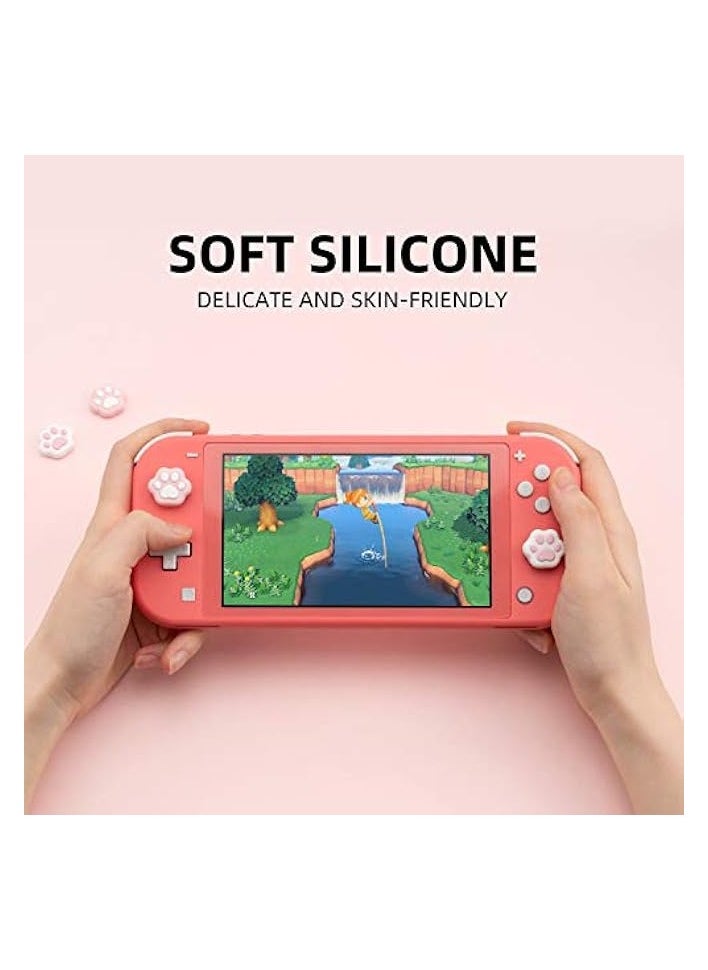 Cat Paw Thumb Grip Caps,Compatible with Nintendo Switch & Switch Lite Only,Soft Silicone Joystick Cover,4PICS [video game]