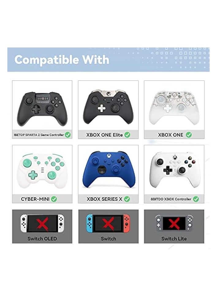 Cute Xbox One Controller Thumb Grips, Soft Silicone Thumbsticks Cover Caps Set Compatible with Xbox One Controller, 2 Pair / 4 Pcs - Heart & Flower