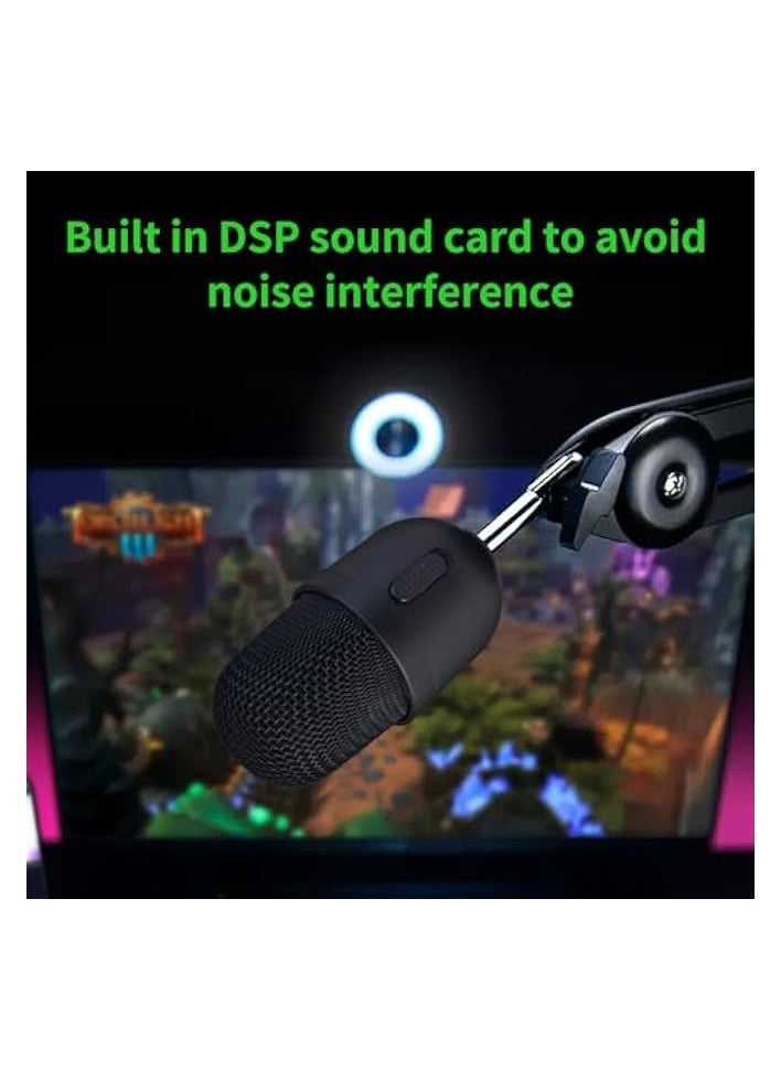 G20 Gaming PC Microphone with Noise Cancellation and Volume Control, Podcast Microphone for Twitch/Discord/Youtube Streaming - Black