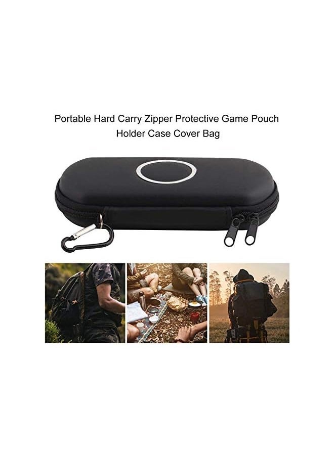 Hard Carry Zipper Case Game Pouch black Travel Portable Carrying Pocket Protective Pouch Bag Cover Zipper Case Hard Pack for Sony PSP 1000/2000/3000 [video game] (Black)