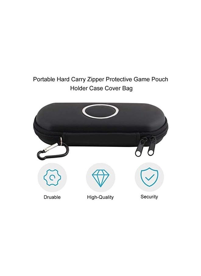 Hard Carry Zipper Case Game Pouch black Travel Portable Carrying Pocket Protective Pouch Bag Cover Zipper Case Hard Pack for Sony PSP 1000/2000/3000 [video game] (Black)