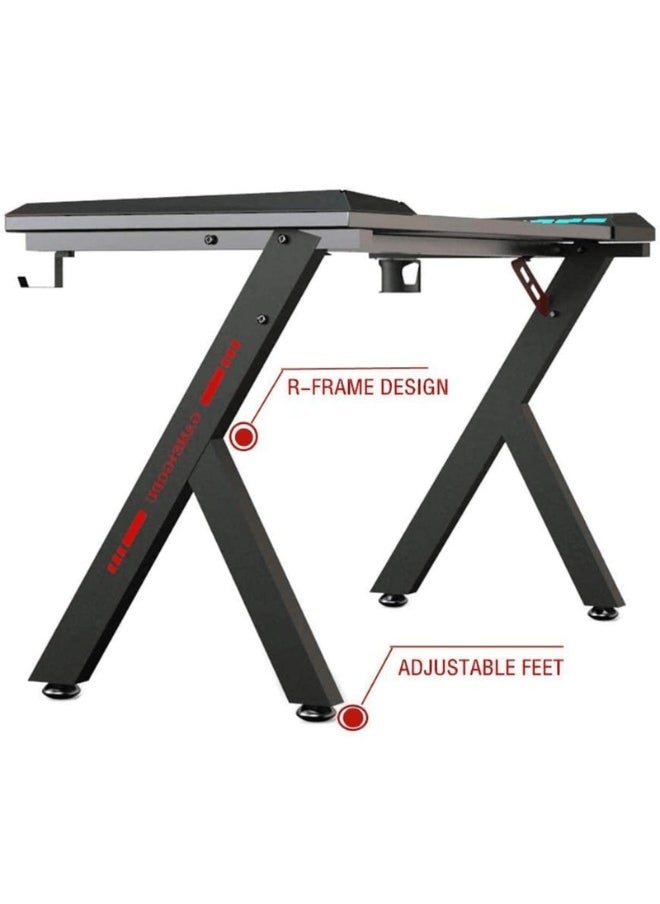 MAF Y-141-120cm/140cm Gaming Table – Sturdy Y-Frame, RGB Lighting, and Accessories Holder