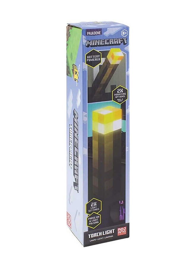 Paladone Minecraft Torch Lamp with 2 Light Modes, Wall Mountable and Freestanding, Battery Operated