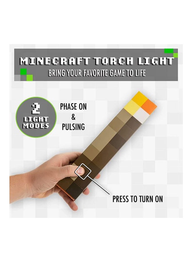 Paladone Minecraft Torch Lamp with 2 Light Modes, Wall Mountable and Freestanding, Battery Operated