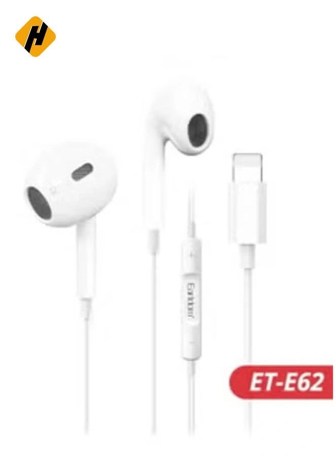 ET-E62 In-Ear Earphones with Microphone – Wired Earbuds for Superior Sound