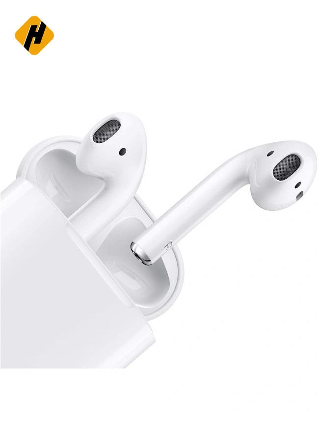 REBENUO True Wireless Bluetooth Earpods Headset with Wireless Charging (White, Version 5.0) - 80 Hours Standby, 400mAh Charging Box