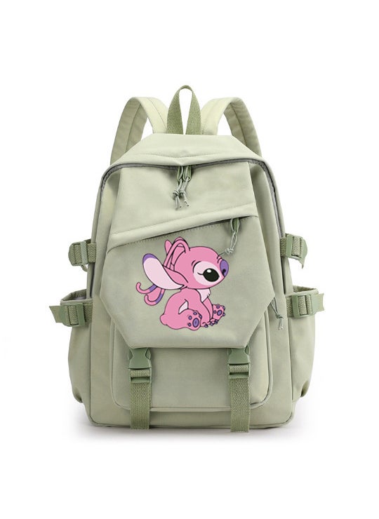 1 x 5 pcs New Arrival Stitch Cartoon Kids School Backpack Light green