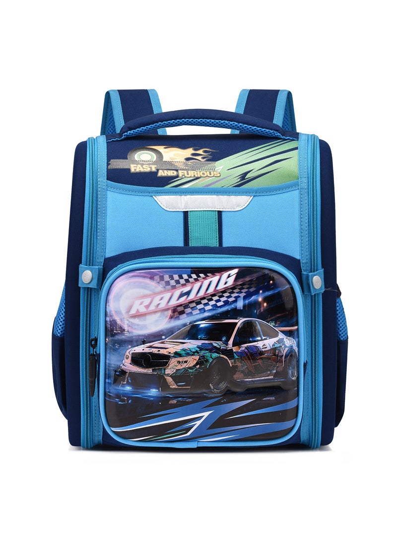 1 x 5 pcs Kids Cartoon 3D Hard Shell Backpack Car