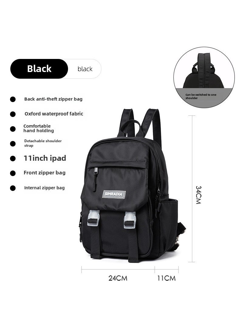 1 x 5 pcs Wholesale Mini Fashion Backpack Lightweight Travel 1750 black