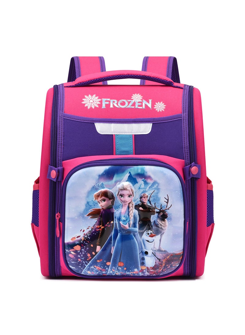 1 x 5 pcs Kids Cartoon 3D Hard Shell Backpack Ice and snow