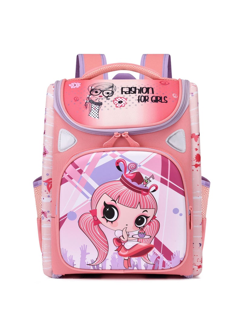 1 x 5 pcs Kids Space Backpack 3D Hard-Shell Large Capacity Girl