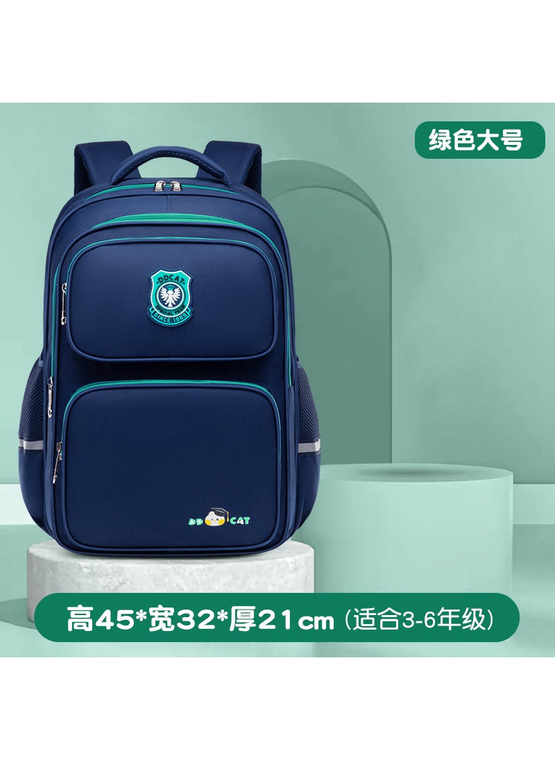 2023 Ergonomic Waterproof Elementary School Backpack Green large