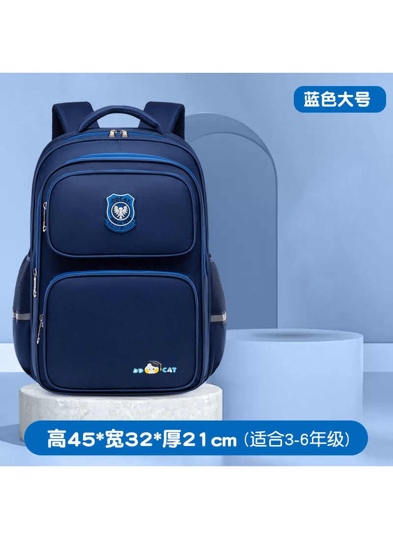 2023 Ergonomic Waterproof Elementary School Backpack Blue Large