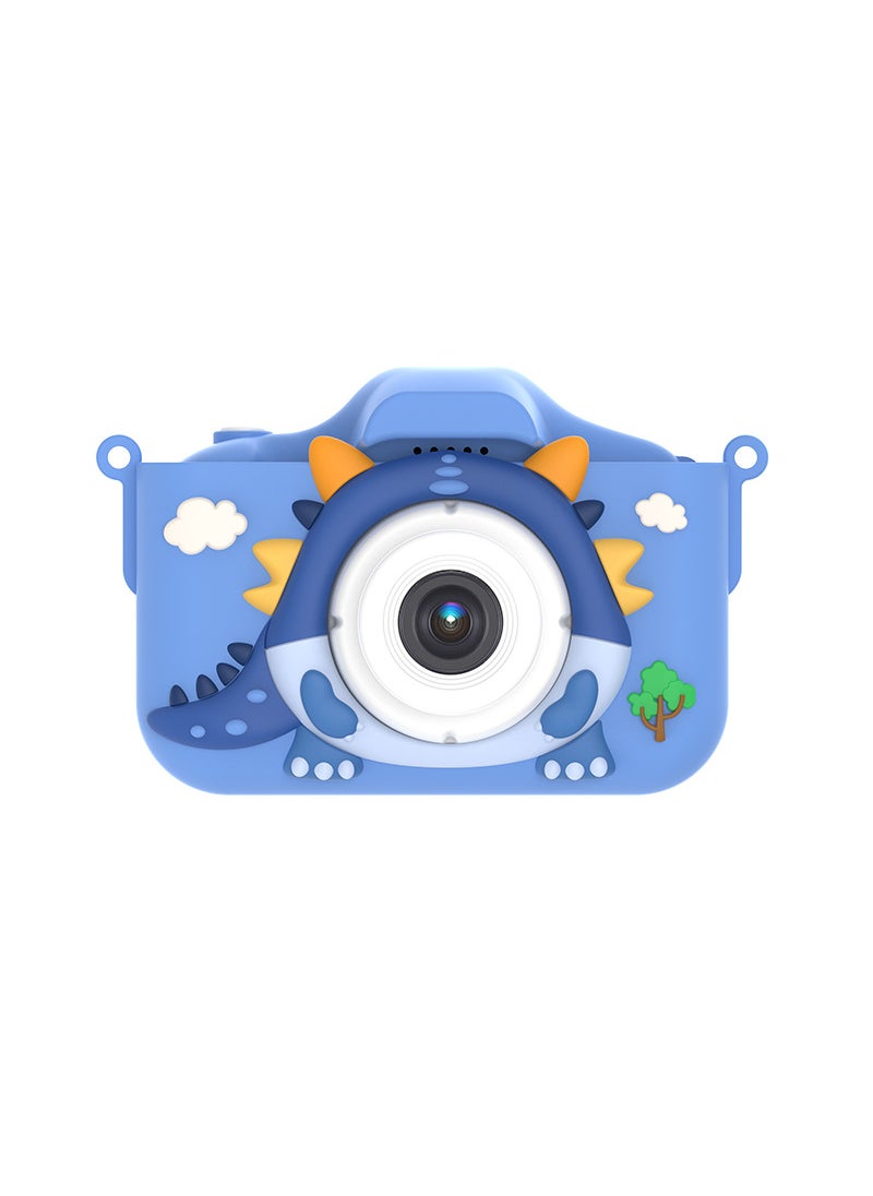 Cute 96MP Kids Digital Camera Mini Photography X12S Blue Cartoon Dragon