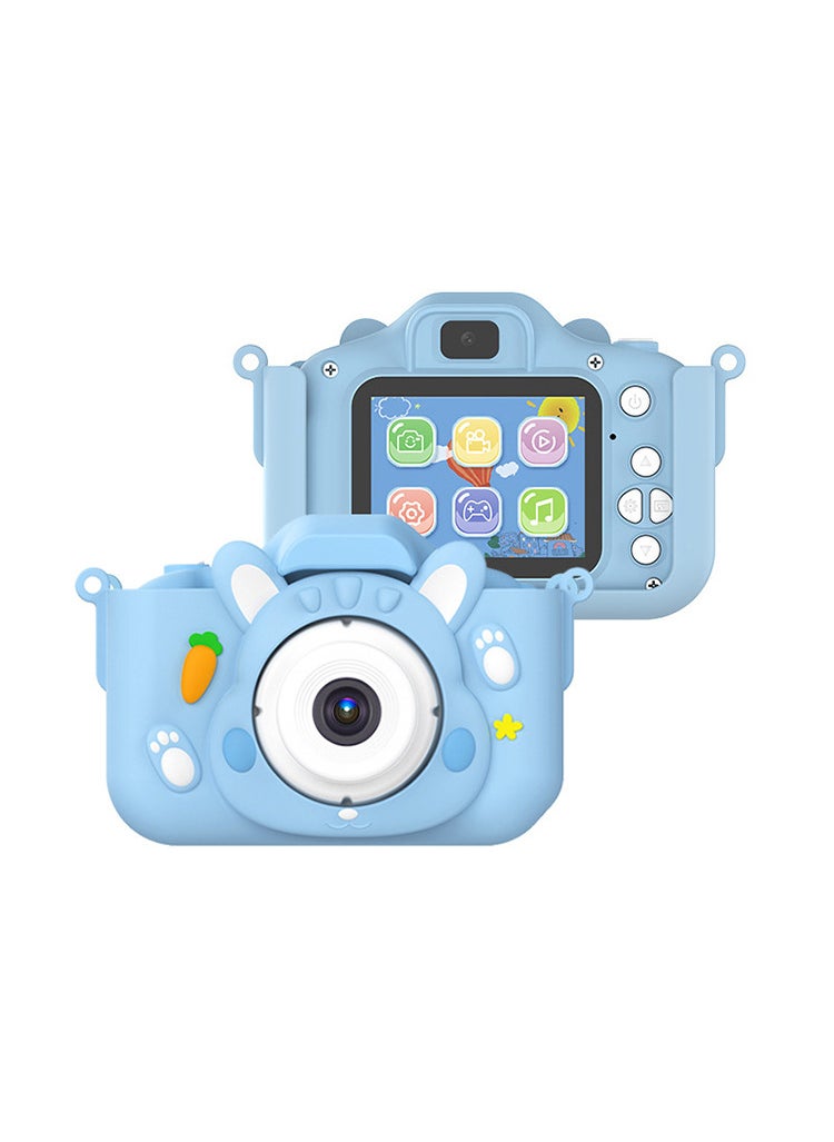 Cute 96MP Kids Digital Camera Mini Photography X11S blue doodle rabbit