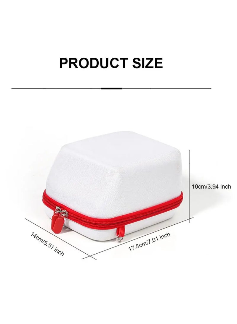 Universal Instant Camera Storage Bag for Polaroid GO/One Step 2/NOW+ Carrying Case Hard Protective Cover EVA Anti-drop (White)