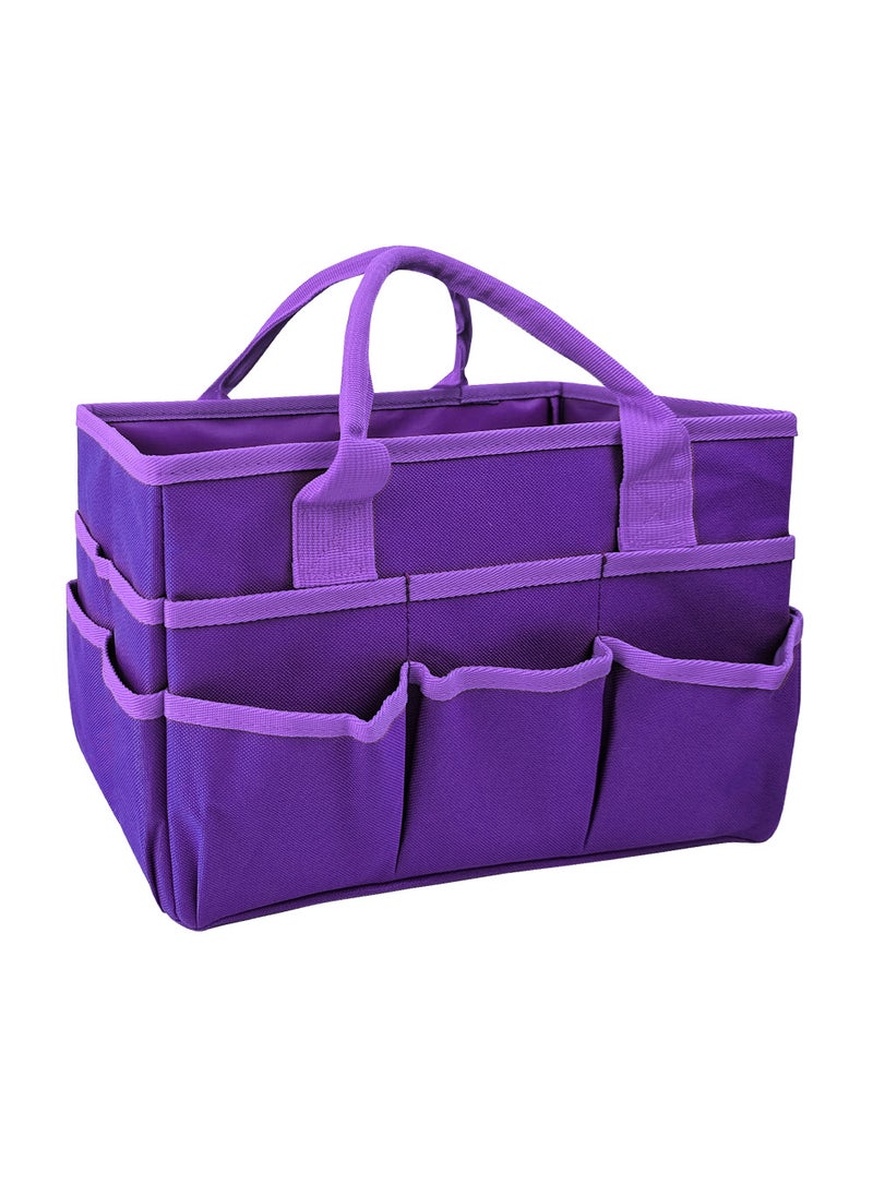 1 x 5 pcs Multi-Pocket Storage Bag for Toys and Crafts Purple