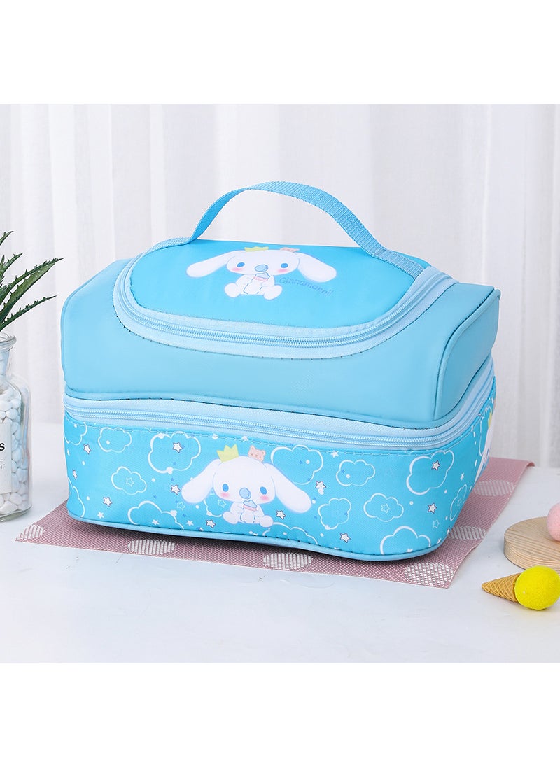 1 x 5 pcs Cute Cartoon Insulated Lunch Bag No. 23 big-eared dog a