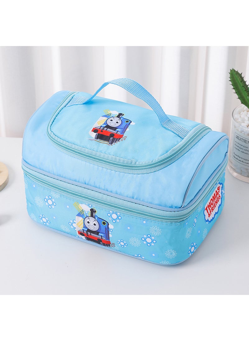 1 x 5 pcs Cute Cartoon Insulated Lunch Bag Train 8.