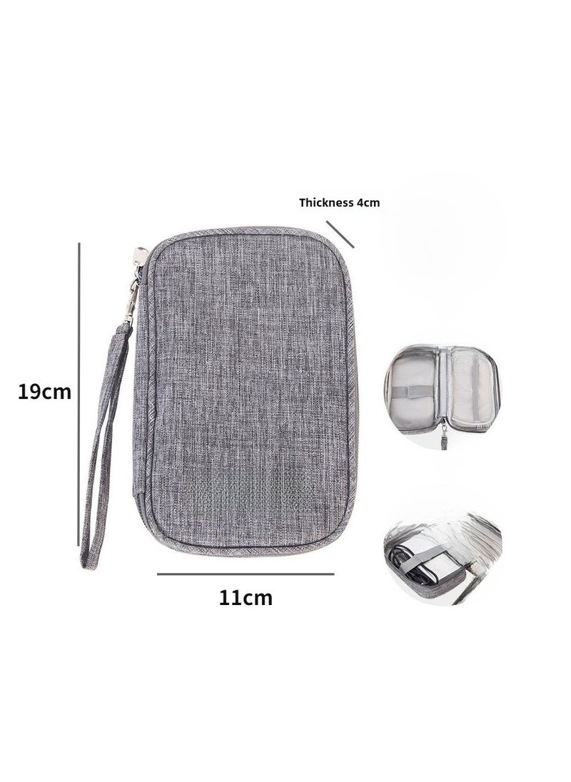 Multi-Function Travel Digital Organizer Pouch small gray