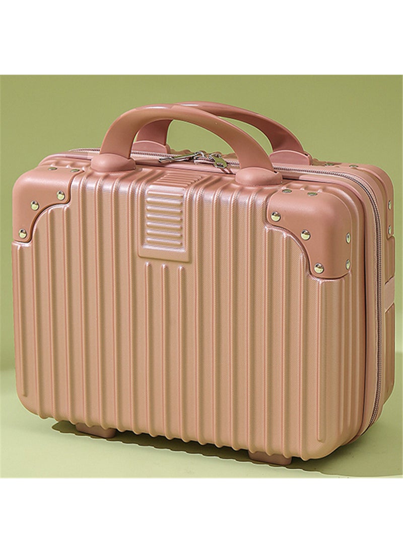 Vintage Mini Luggage Box 16in with Lock Rose Gold