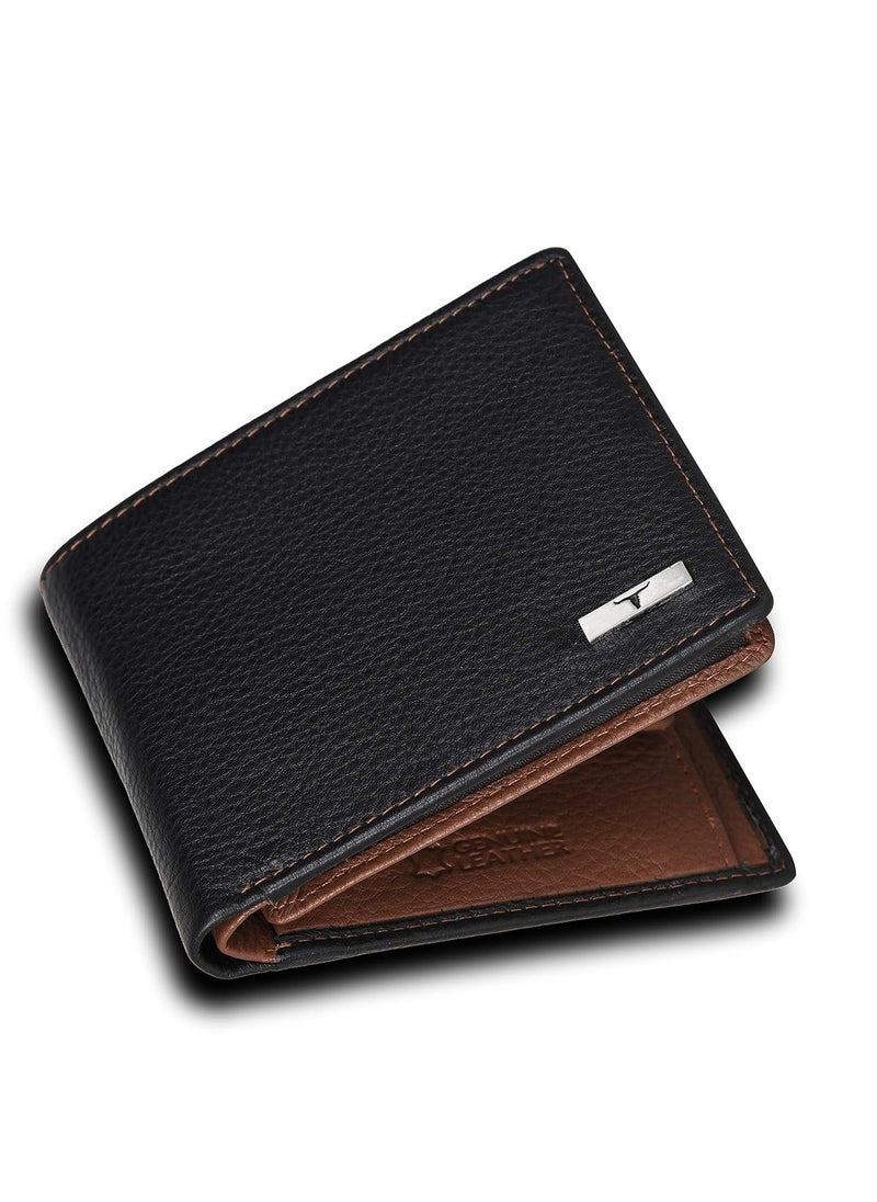 URBAN FOREST Black/Redwood Leather Wallet & Pen Combo Gift Set for Men