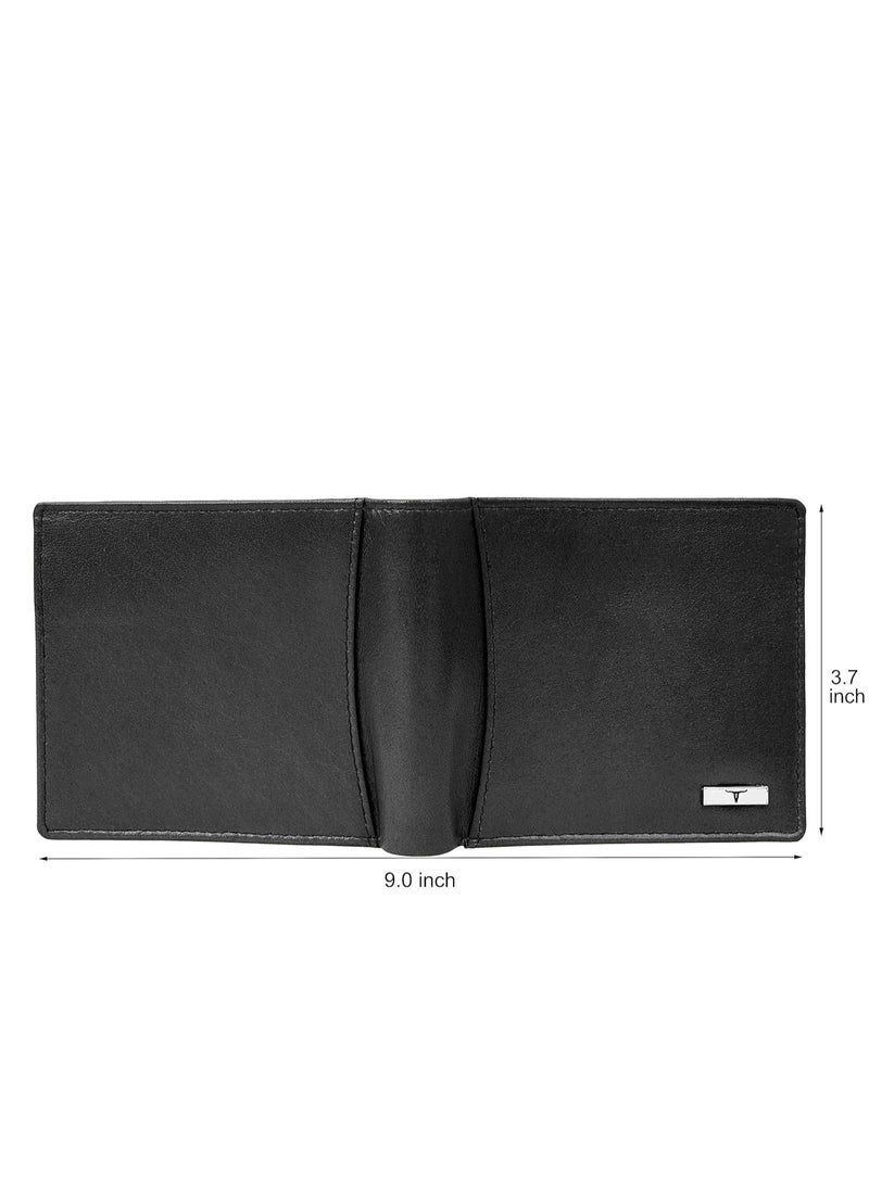 URBAN FOREST Oliver Aniline Black Leather Wallet for Men