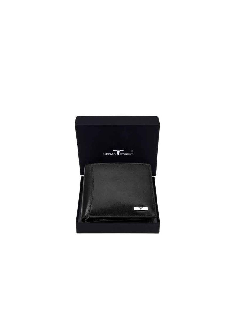 URBAN FOREST Oliver Aniline Black Leather Wallet for Men