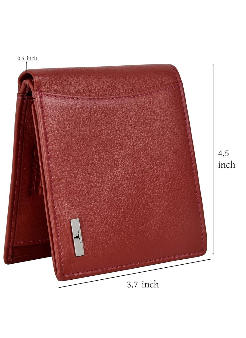 URBAN FOREST Oliver Red Leather Wallet for Men