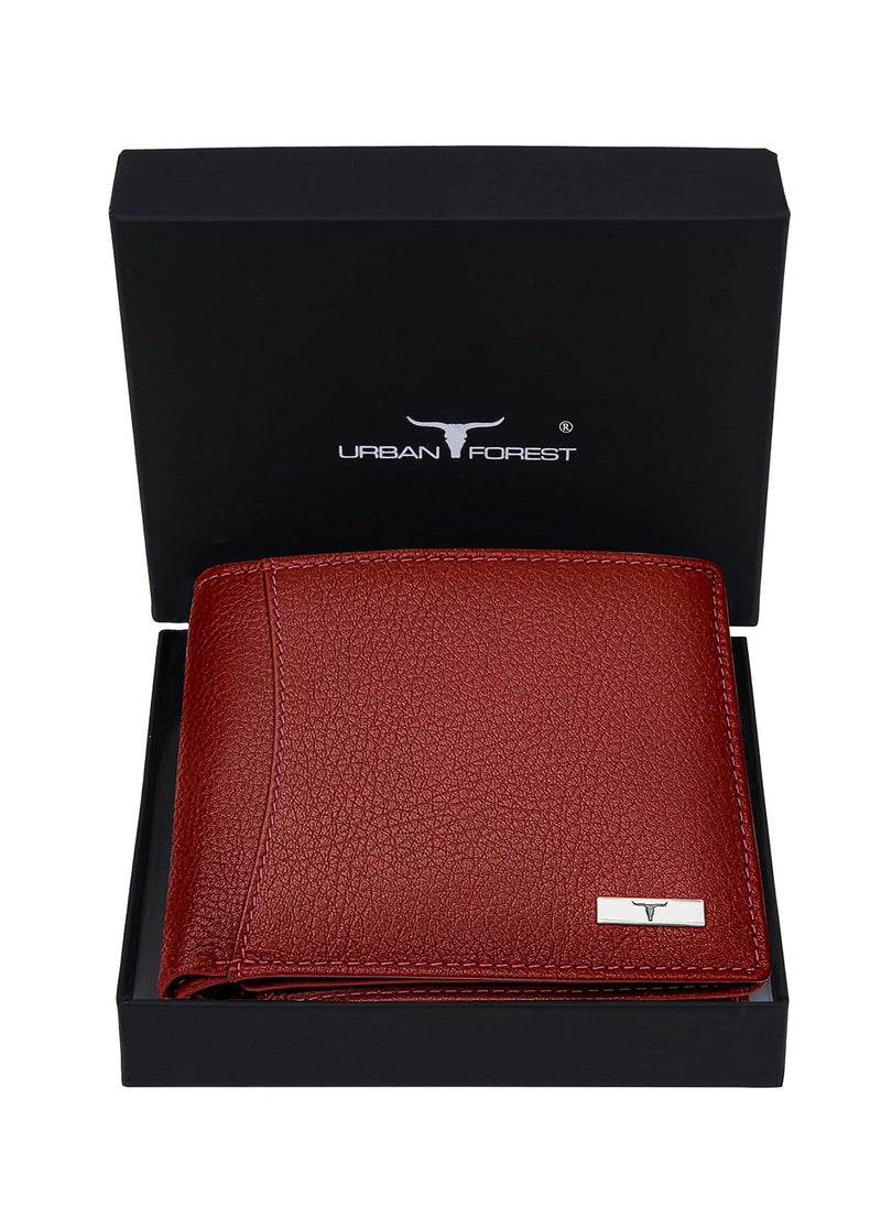 URBAN FOREST Oliver Red Leather Wallet for Men