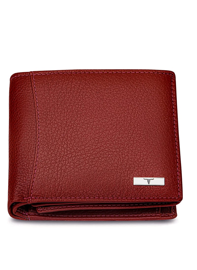 URBAN FOREST Oliver Red Leather Wallet for Men