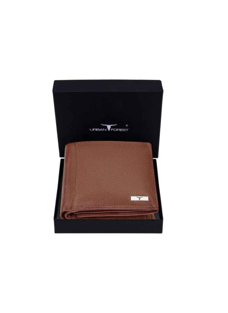 Urban Forest Oliver Redwood Light Brown Leather Wallet for Men, 6 Card Slot